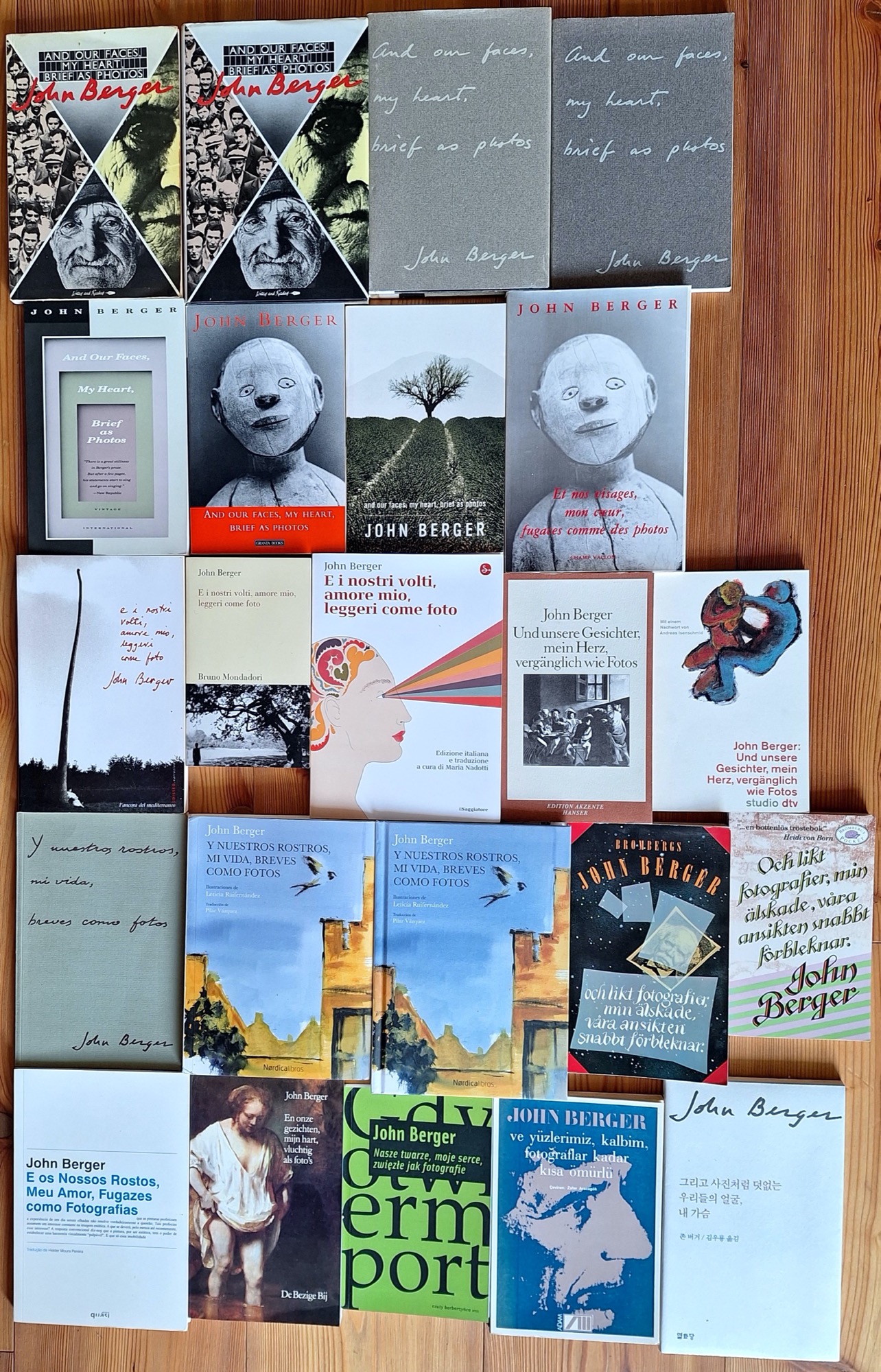 John Berger 1984 And Our Faces - All covers
