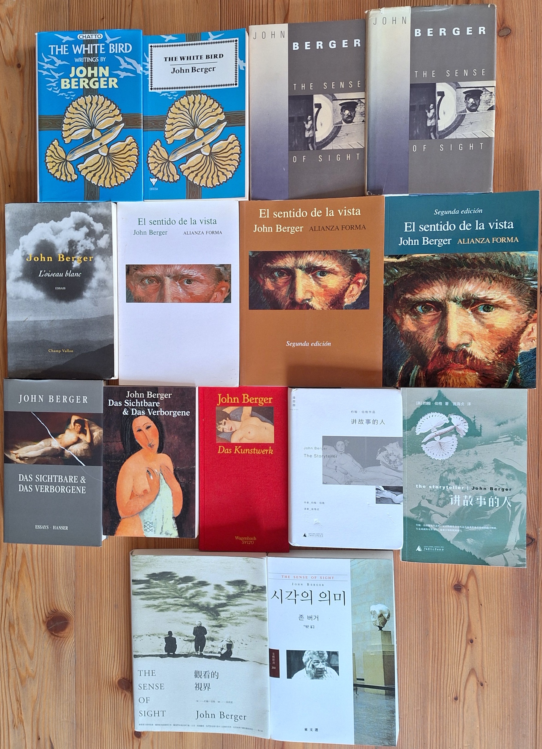 John Berger 1985 The White Bird - The Sense of Sight - All covers