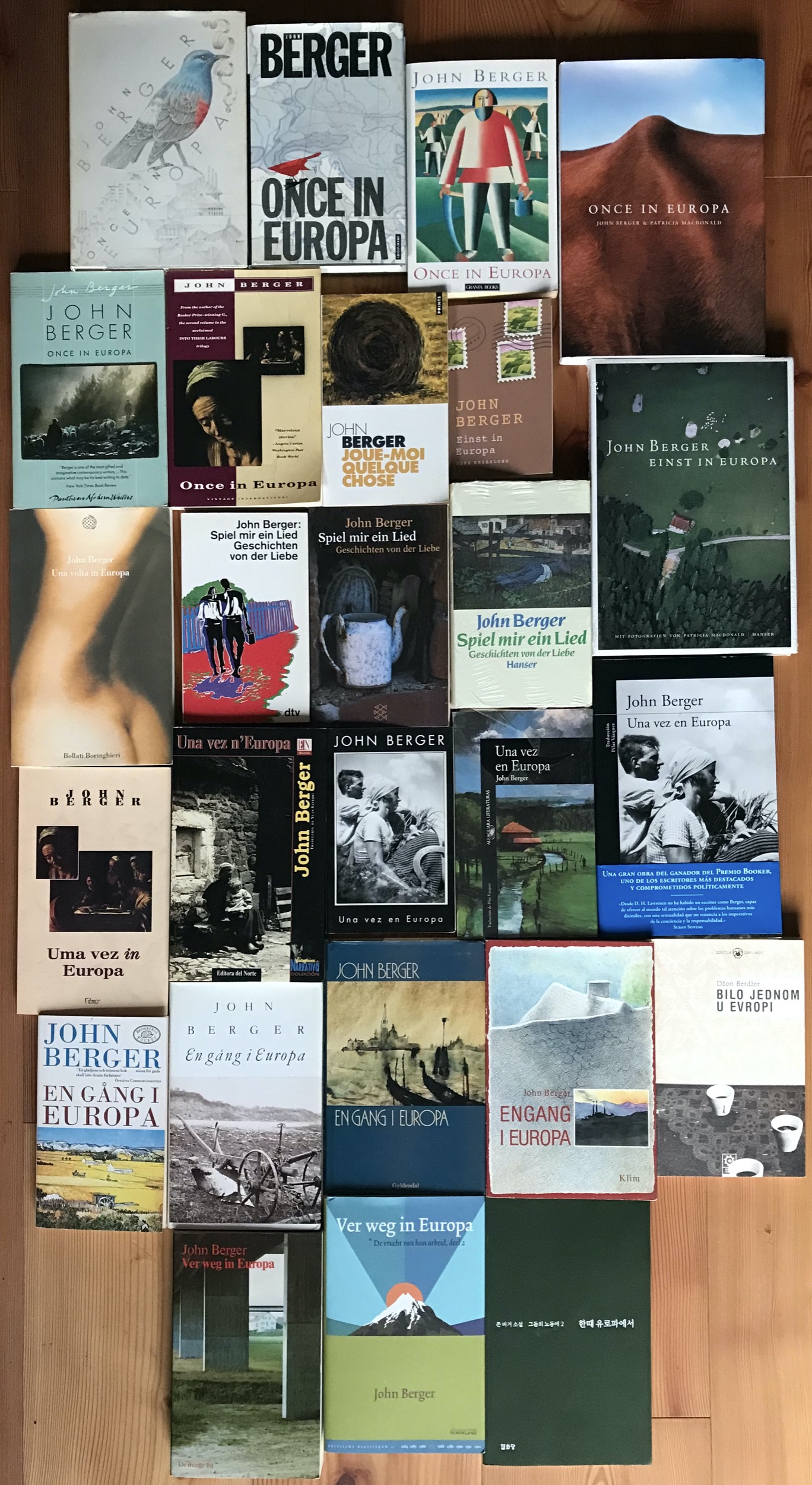 John Berger 1986 Once In Europa - All covers