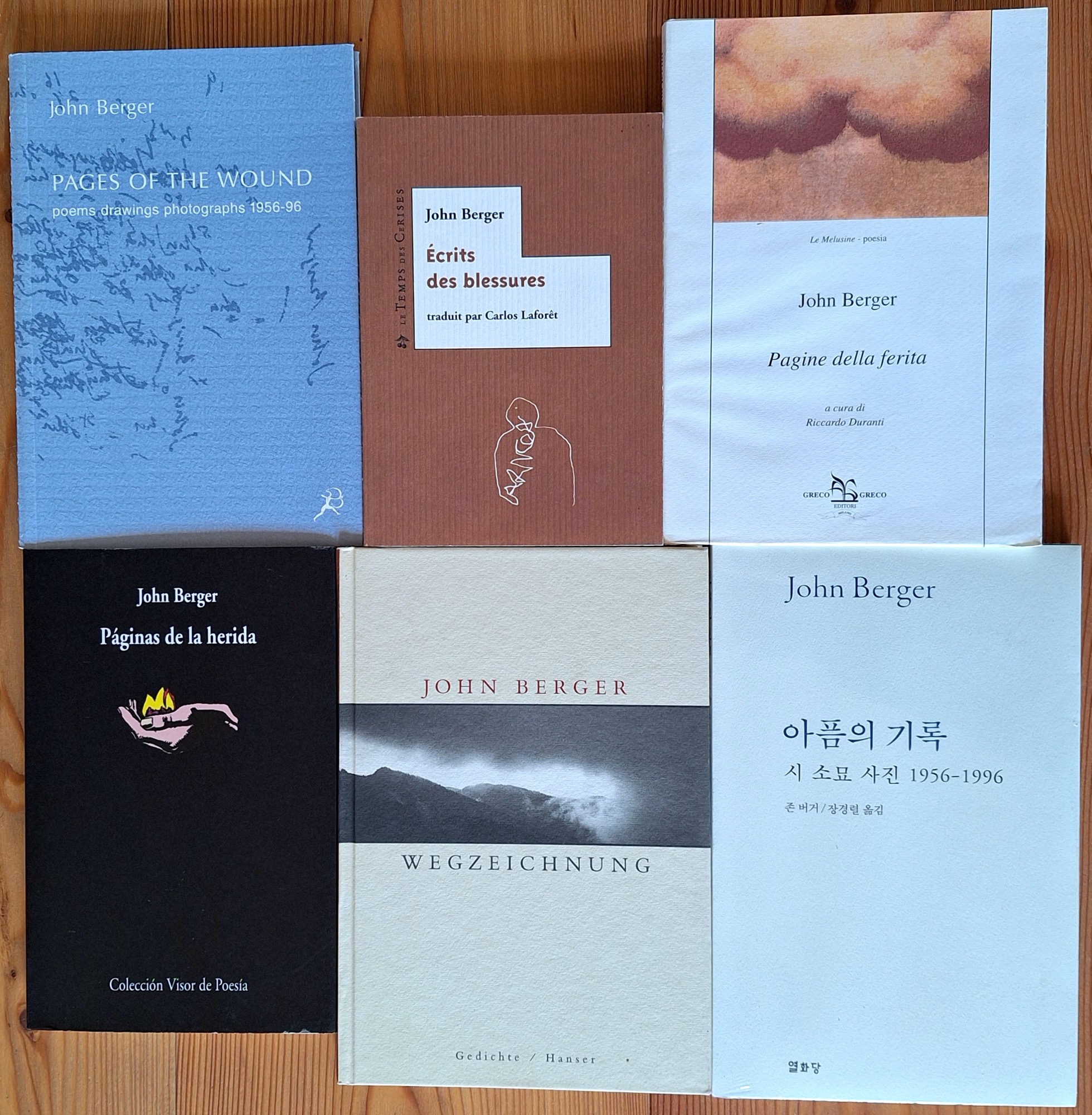 John Berger 1994 Pages of the Wound - All covers