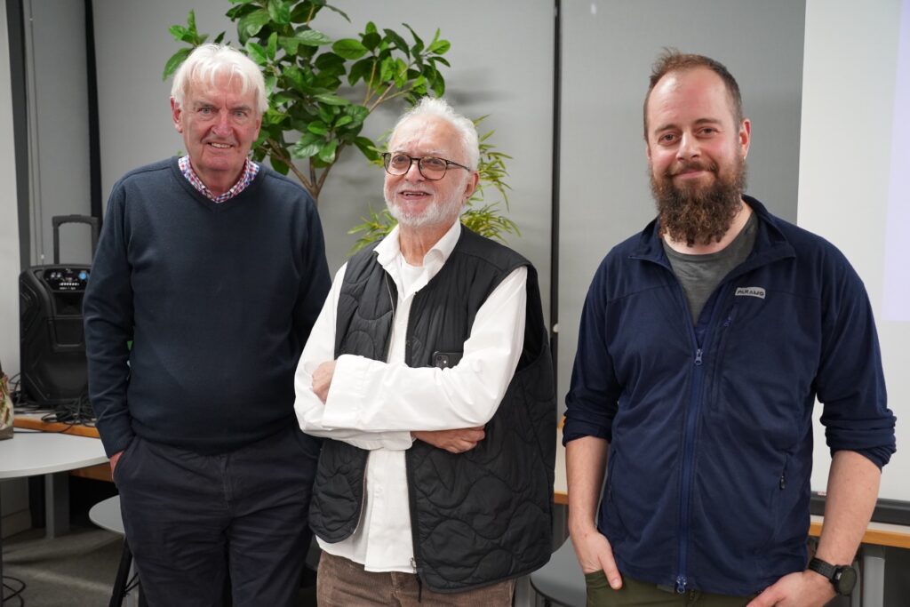 Ken Worpole Farrukh Dhondy and Tom Overton 20241105 John Berger Night of Celebration © Dalston CLR James Library Hackney 4