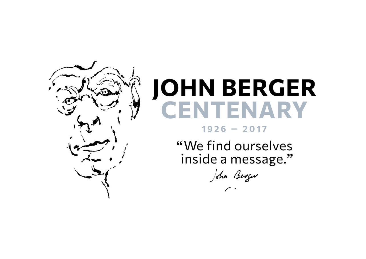 John Berger Centenary visual © Carmen Balcells Agency and John Berger Estate