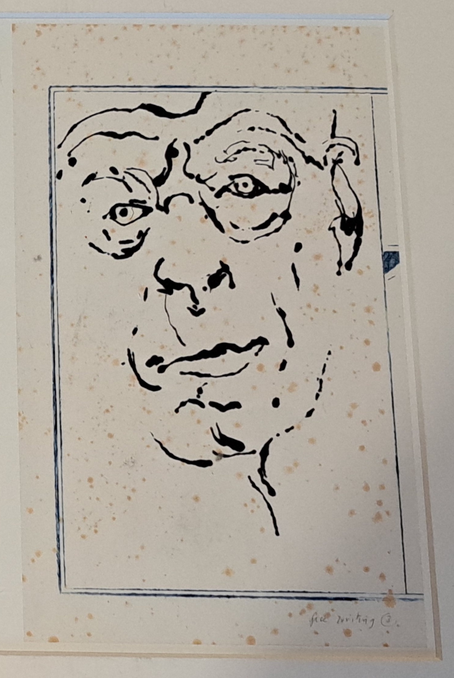 John Berger self-portraits triptych © John Berger Estate