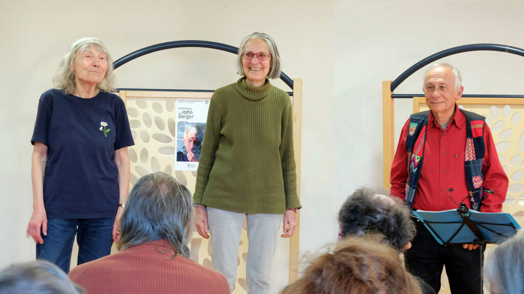 Line Agreil Dany Audet Yves Jaccaz récital poétique à la rencontre d e John Berger 20260403 Grenoble © Rencontres en poèmes